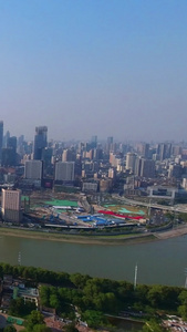 武汉汉江南岸嘴城市风光高清视频视频