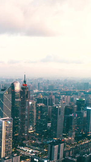 广州珠江新城城市风光22秒视频