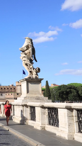 罗马著名旅游景点罗马天使城堡延时视频视频