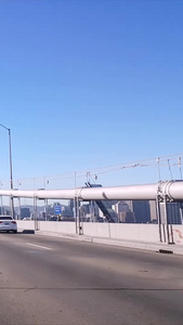 美国旧金山大桥汽车过桥驾车视角视频