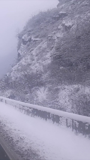 大雪下的驾驶主视角15秒视频