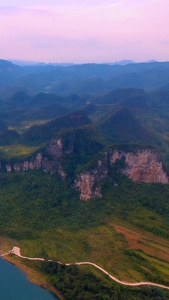 航拍山峡峡谷视频