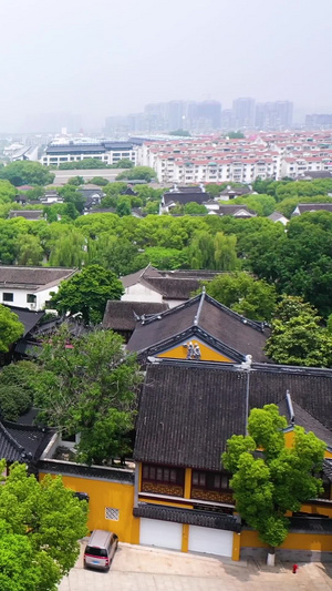 航拍苏州寒山寺102秒视频