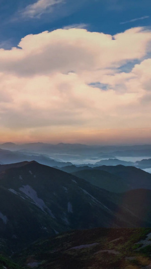 太白山日出夕阳延时18秒视频