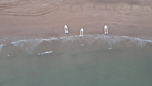 大海海浪沙滩风景海洋航拍视频