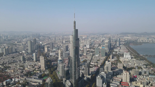 江苏南京城市风光旅游景区航拍视频