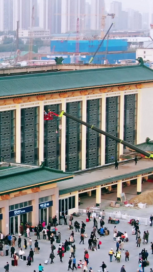 西安火车站基础建设22秒视频