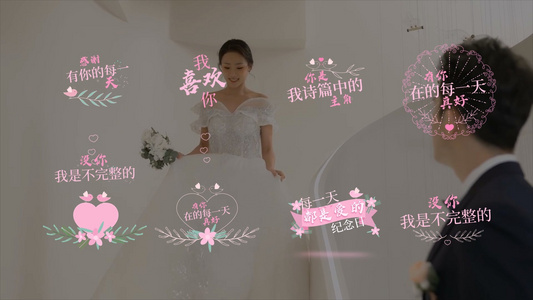 婚礼花式文字图形AECC2015视频