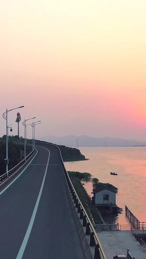 苏州太湖东山日落36秒视频