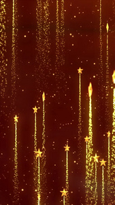 金色五星粒子背景视频