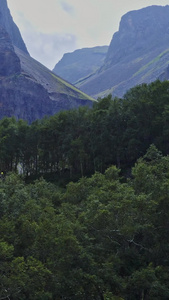 长白山瀑布航拍旅游景点视频