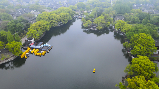 宁波城市地标5A景区月湖风景区[标性]视频