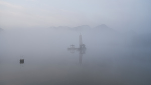 延时摄影湖北旅游5A级景区神农架大九湖晨雾4k素材13秒视频