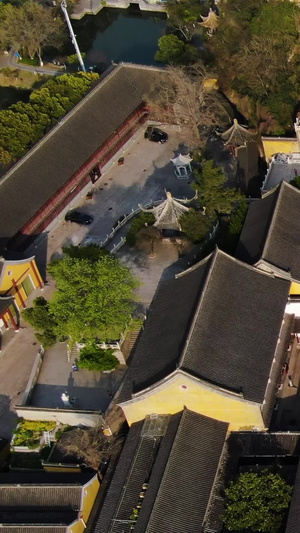 航拍5A景点金山寺视频镇江旅游47秒视频