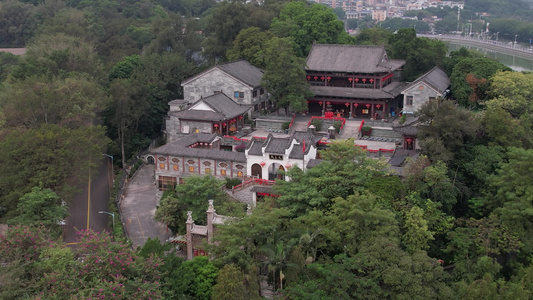 广东惠州西湖准提寺航拍视频