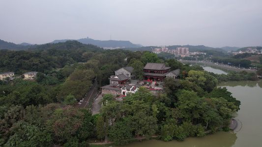 广东惠州西湖准提寺航拍视频