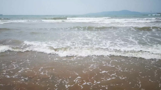 大海海浪沙滩风景海洋航拍视频