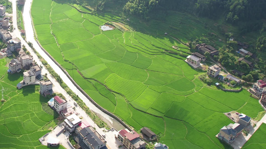 湖南雪峰山山区自然风光航拍乡村田园视频