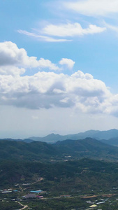 航拍崂山风景区青山绿水视频