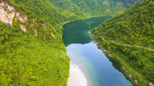 贵州青山绿水优美的山水风景航拍视频素材视频