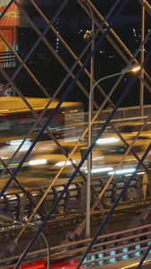 素材延时摄影城市交通道路夜景堵车车流素材城市素材视频