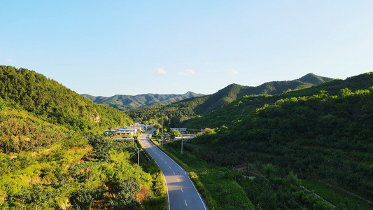 航拍辽宁山村4K视频