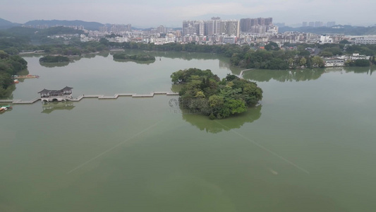 航拍惠州西湖景区5a景区视频