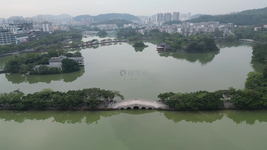 航拍惠州西湖景区5a景区视频