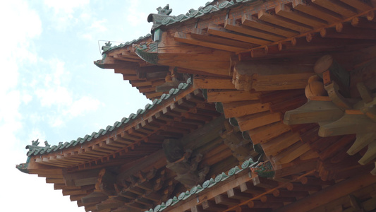 传统古风建筑特写视频