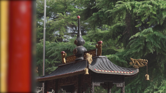 传统古风建筑特写视频