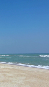 海南网红风车海滩美景新能源视频
