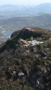 航拍5A景区江苏最高峰花果山玉女峰视频风景名胜视频