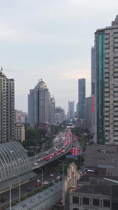 素材延时摄影航拍城市蓝调时间交通夜景素材航拍夜景视频