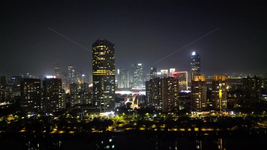 航拍惠州夜景视频