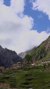 甘南著名旅游景区扎尕那景区东哇村延时视频高海拔视频