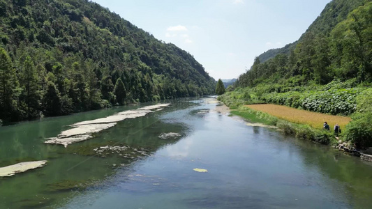 航拍湖南凤凰长潭岗景区视频