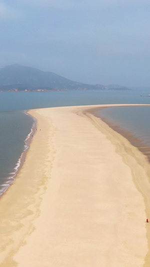 航拍福建平潭岛网红景点象鼻湾沙滩视频旅游目的地46秒视频