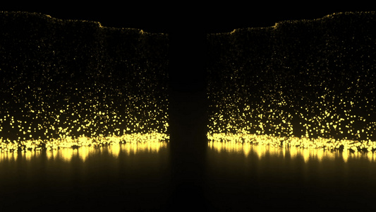 金色粒子舞台背景元素视频素材视频
