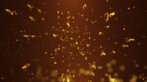 金色动态粒子火球视频元素30秒视频