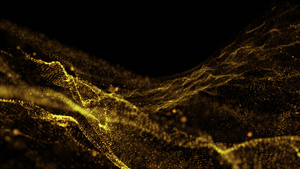 4K大气年会金色粒子背景元素10秒视频