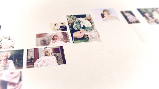520相册七夕浪漫唯美婚礼照片拼贴画形成心形图案视频视频