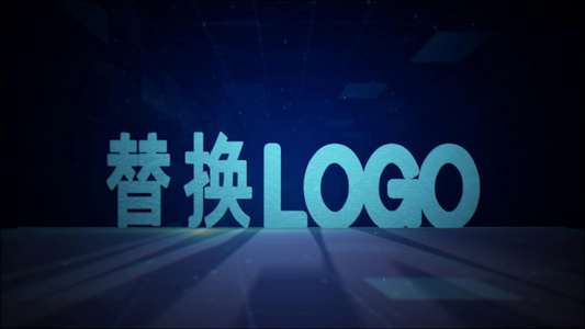 科技立体光影LOGO展示AE模板视频