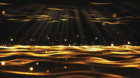 金色粒子大气LED素材视频