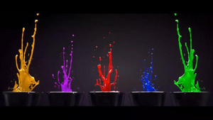 多彩颜色液体LOGO展示片头会声会影X10模板31秒视频