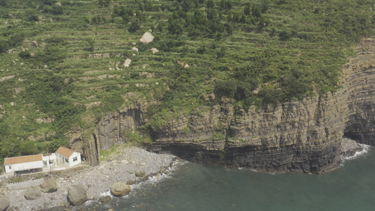 灵山岛航拍山峰视频