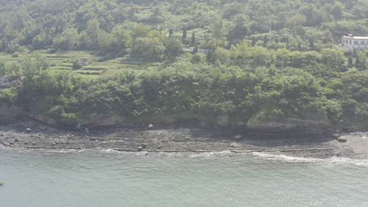 灵山岛航拍山峰[田横岛]视频