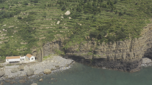 灵山岛航拍山峰风景视频