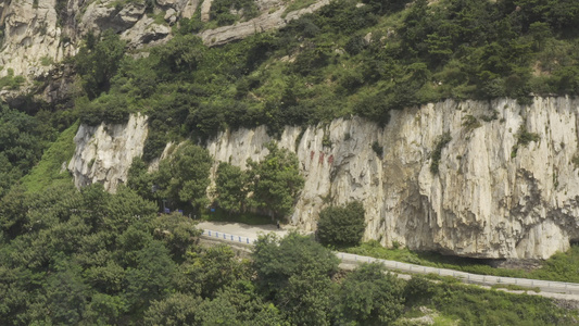 灵山岛航拍山峰风景视频