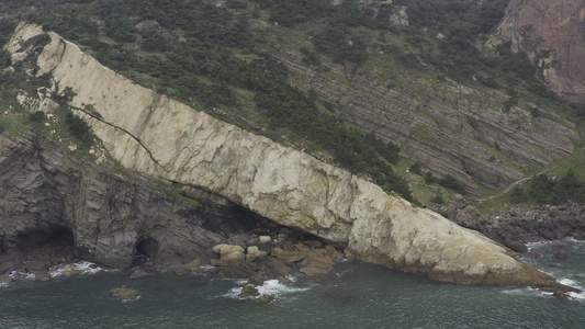 灵山岛航拍山峰风景视频