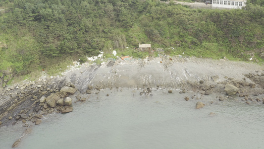 灵山岛航拍山峰风景视频